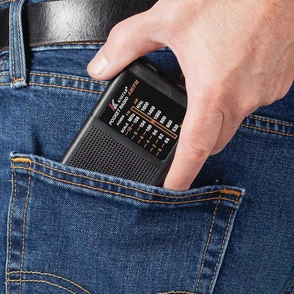 KNSTAR K-257 Zseb AMFM Rádió, Fekete - Image 2