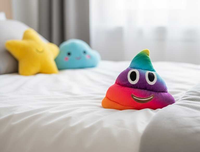 Szivárványos Emoji kaki díszpárna - Image 3