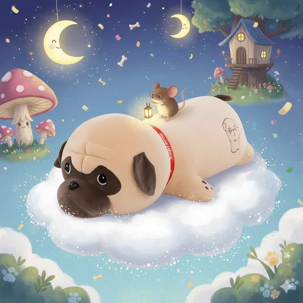 Mopsz plüss kutya , 60 cm - Image 3