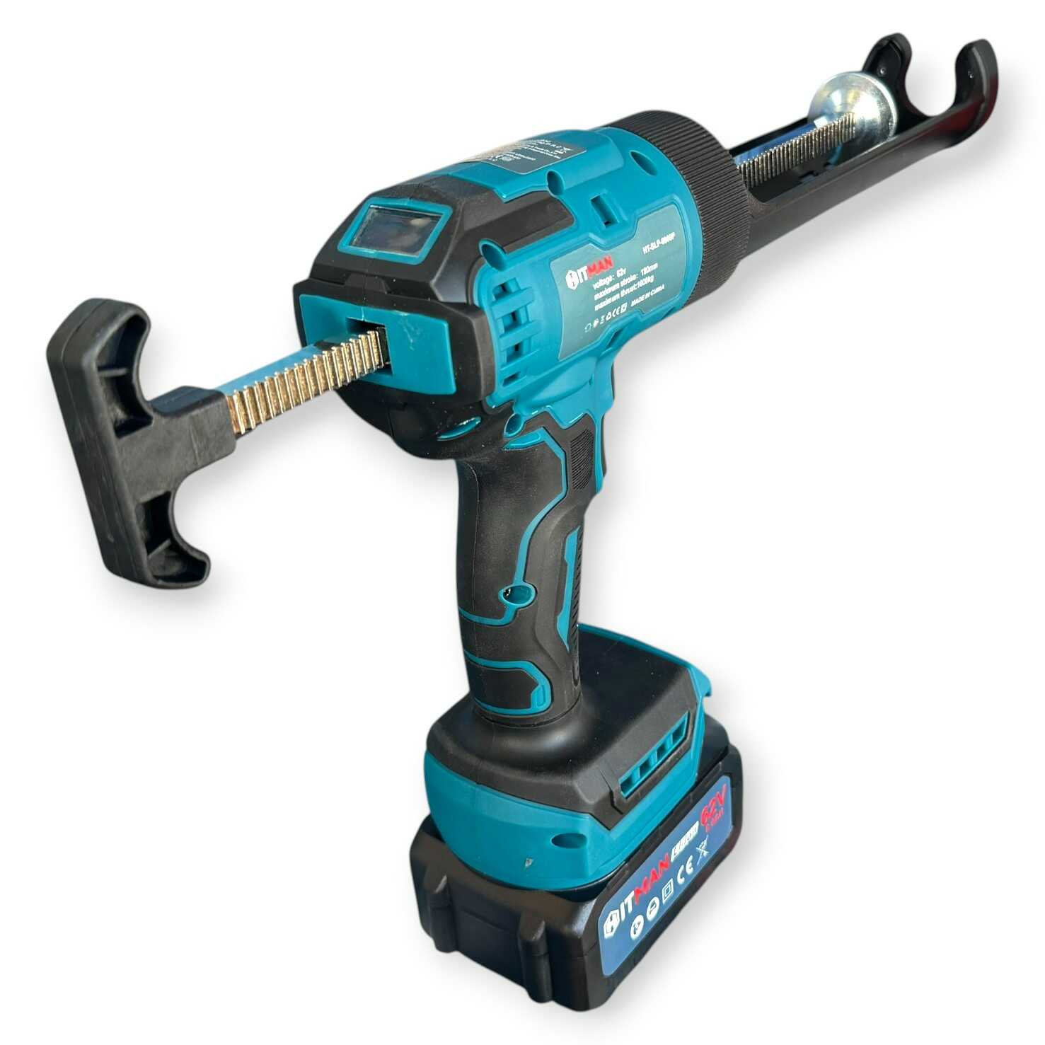 Hitman HT-SLP-6909P Akkus Sziloplaszt Kinyomópisztoly, 62V, 6 Sebességfokozat, LED Fénnyel - Image 2