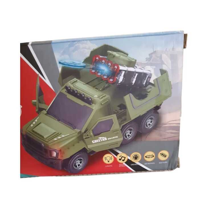 Katonai autó / terepjáró beépített kilövővel , fény és hangeffektusokkal , 25 cm - Image 3