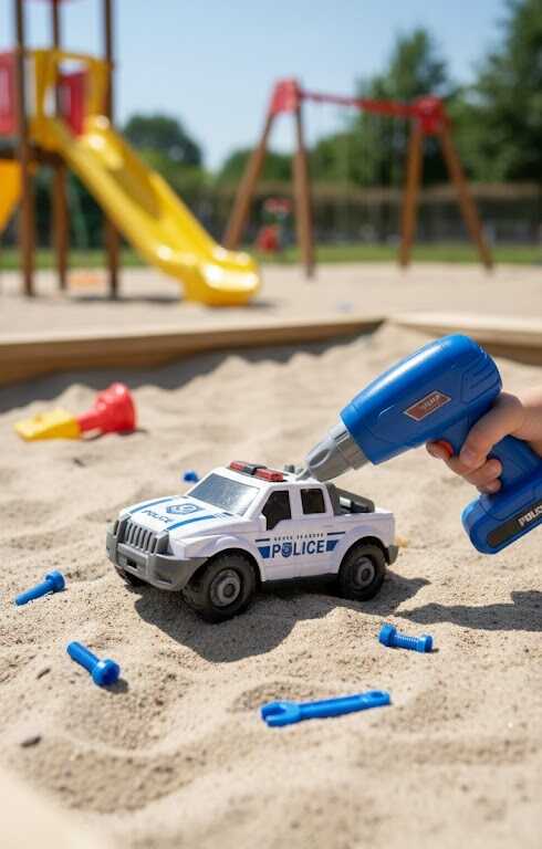 DIY Szét és összeszerelhető rendőr autó , szerszámokkal - Image 2