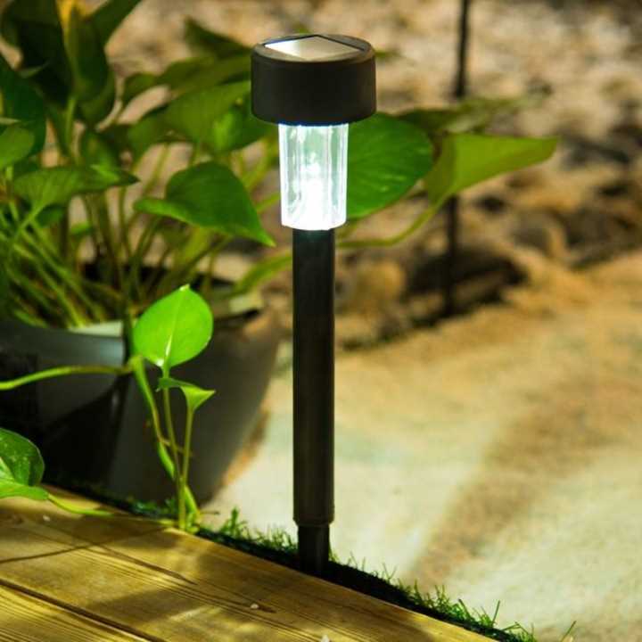 Földbe Szúrható Napelemes Kerti Lámpa, Fekete, 36cm - Image 2