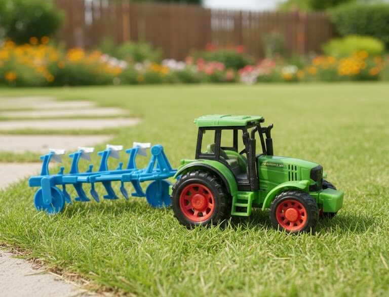 Mezőgazdasági játék traktor munkagéppel , 30 cm - Image 3