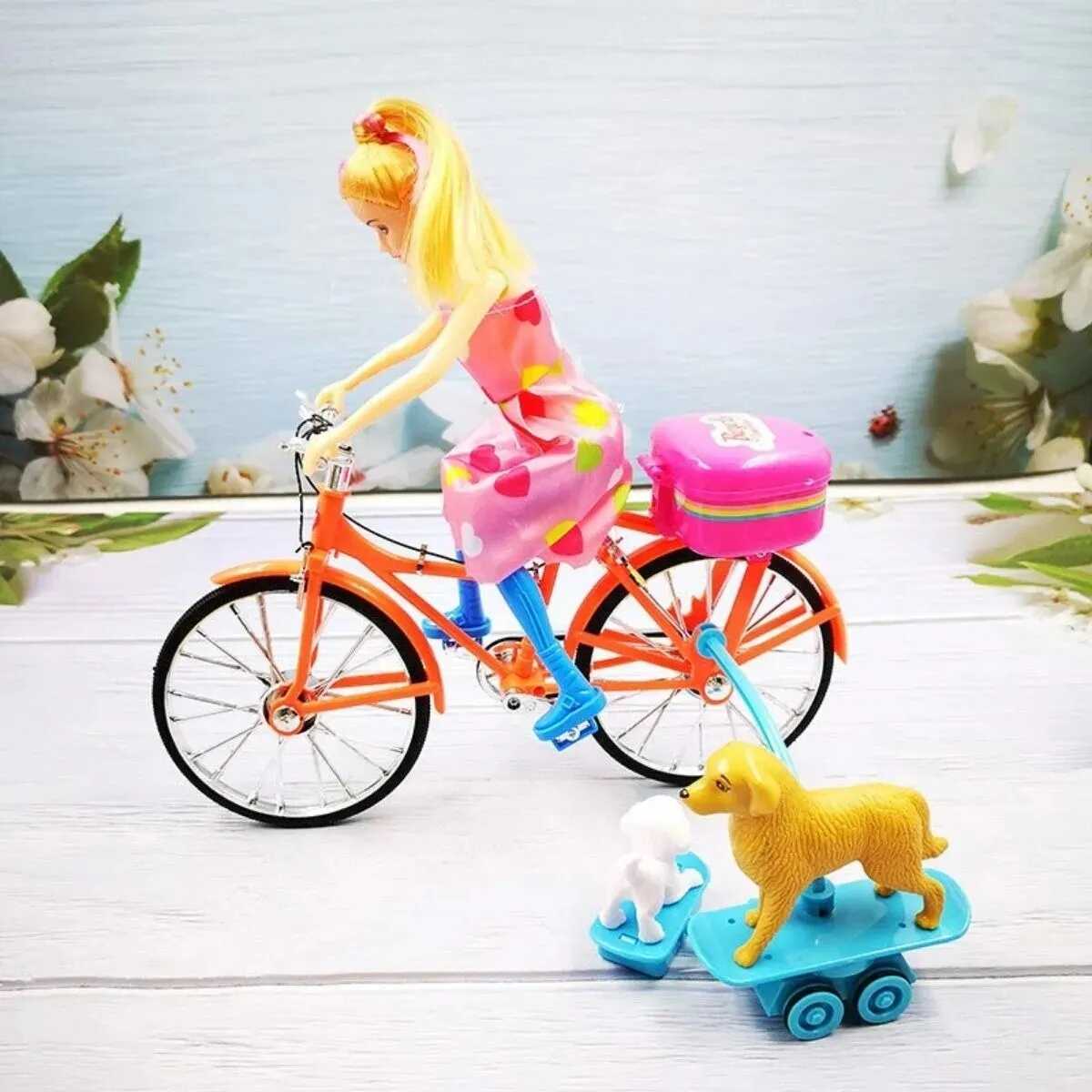 Elemmel müködő bicikliző játék baba - Image 3