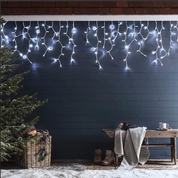 Aigostar Elemes Karácsonyi Jégcsap LED Fényfüzér, 15 m, 300 LED, kültéri, hidegfehér 8 programos - Image 7