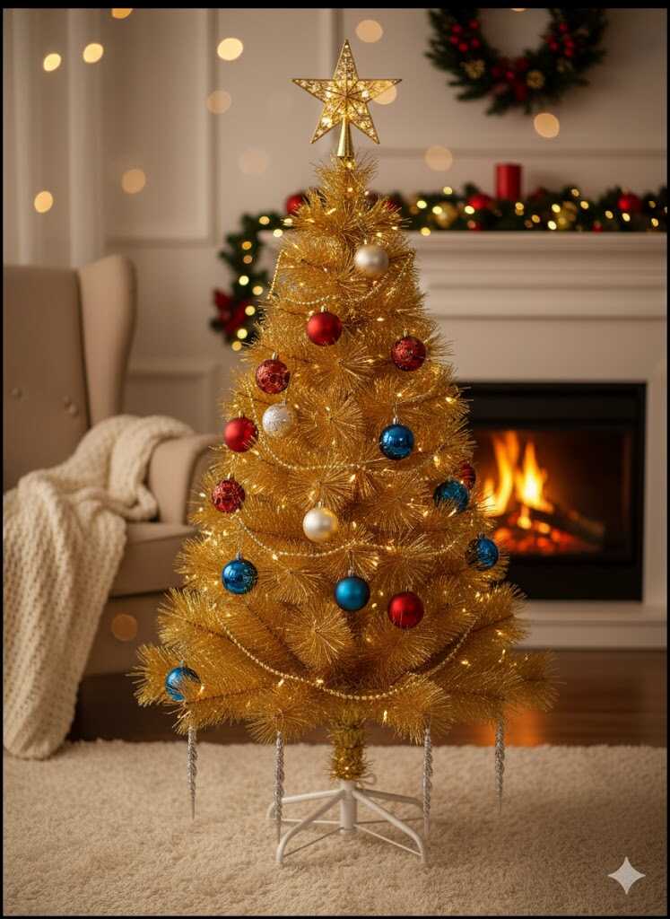 Arany Napfény Műfenyő, Karácsonyfa , Hosszú Tűlevelű 120 cm - Image 2