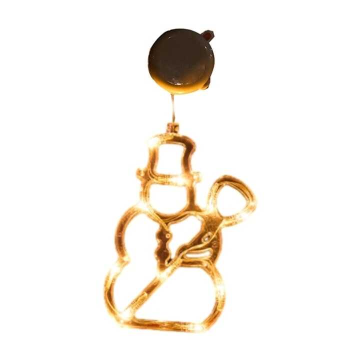 Aigostar Ledes Hóember Ablak és karácsonyfa Dekoráció, 10 LED, elemes, melegfehér 20 cm - Image 6