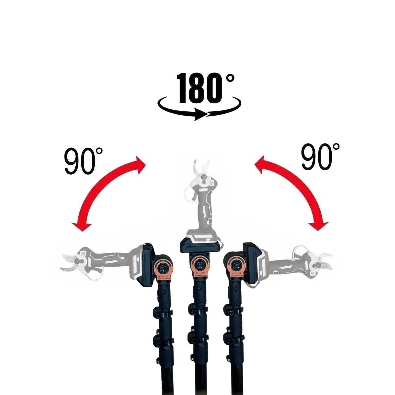 Akkumulátoros metsző olló és fűrész készlet 2db 48v akkumulátorral teleszkópos magassági toldó karral - Image 6