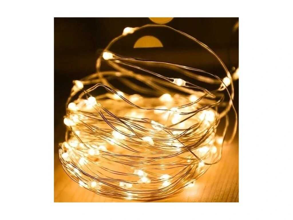 Aigostar elemes Drót Dekorációs Fényfűzér karácsonyfa égősor 5 méter 50 led Melegfehér beltéri - Image 3