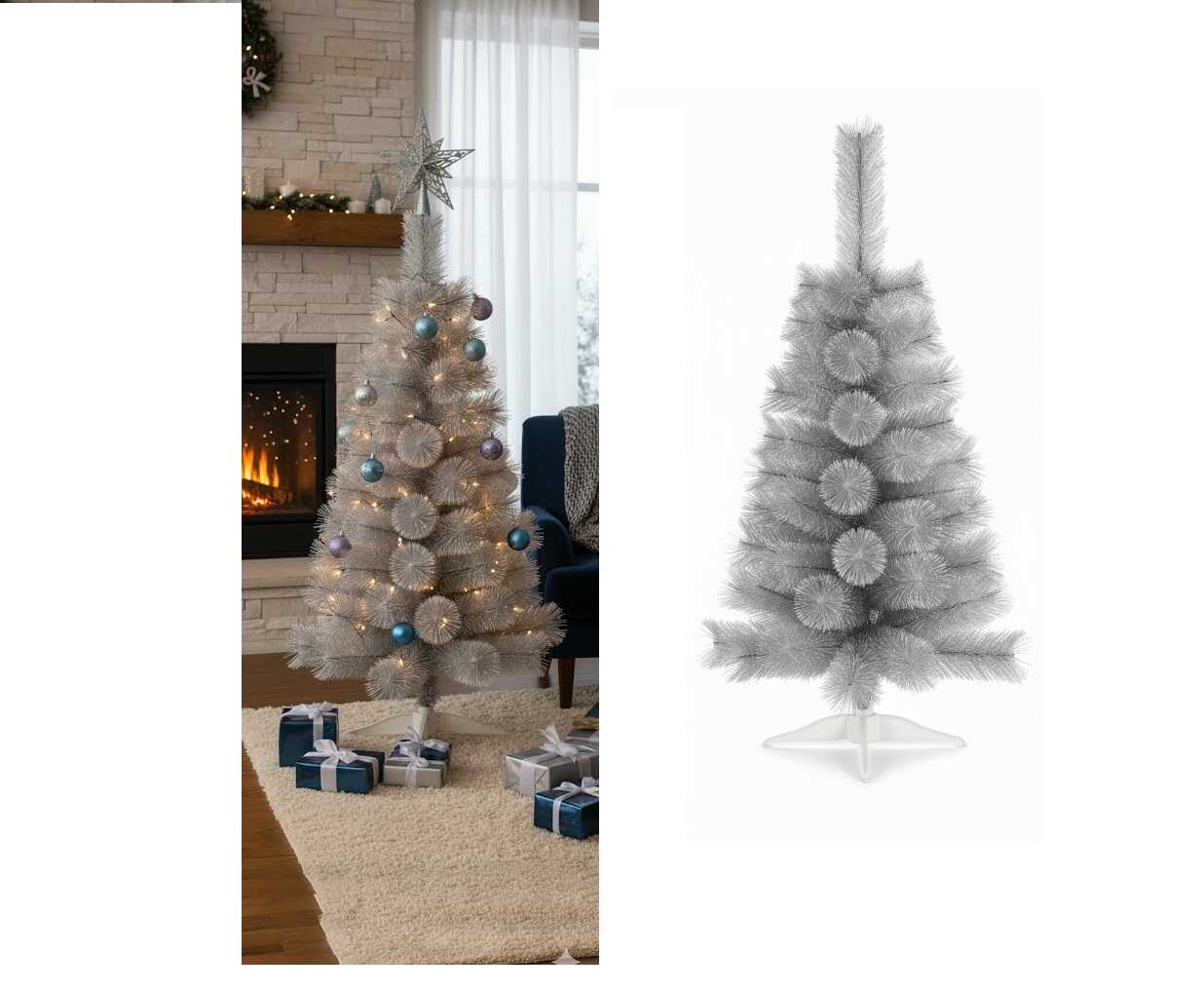 Szürke Hold Hosszútűlevelű műfenyő, karácsonyfa 90 cm - Image 2