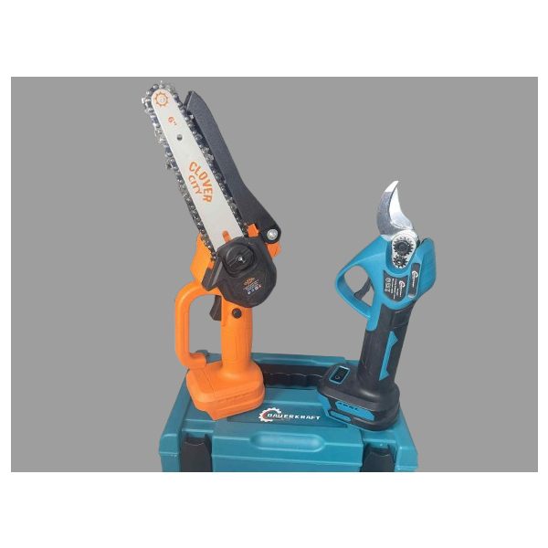 Akkumulátoros metsző olló és fűrész készlet 2db 48v akkumulátorral - Image 4