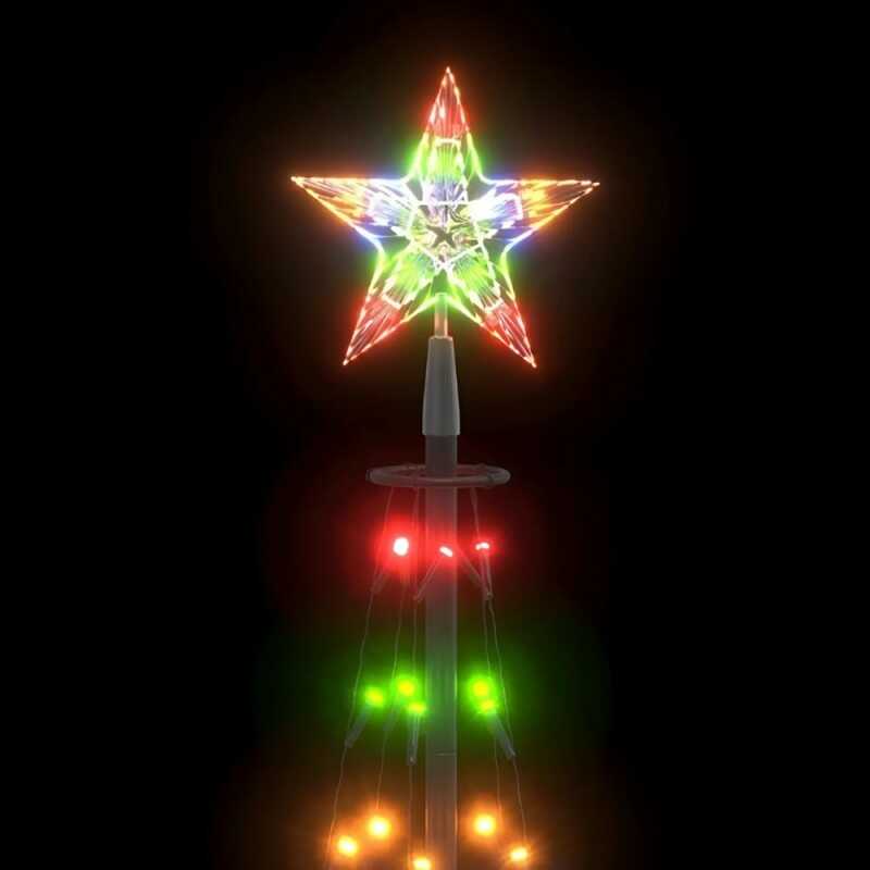 LED Karácsonyfa Forma Fényfüzér (1.65 m, 204 LED) RGb színes , 8 Programos - Image 3