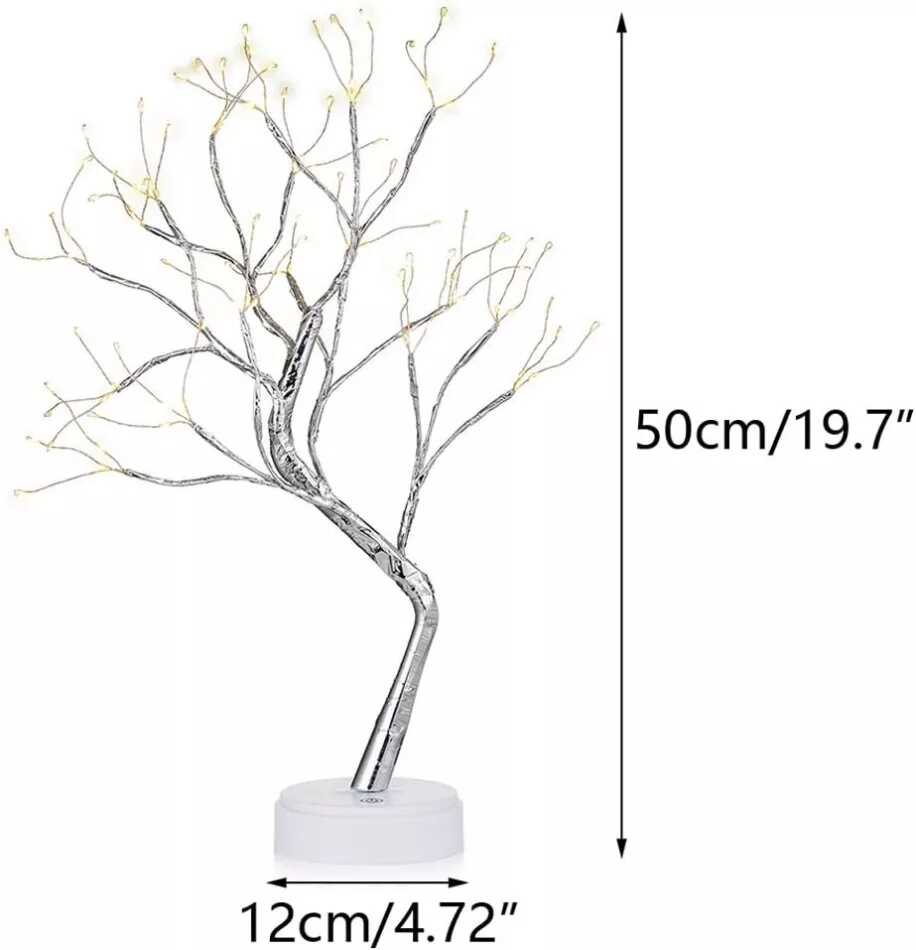 Asztali LED Bonsai (50 cm), Melegfehér, Elemes és Hálózati, Érintőkapcsolós - Image 4