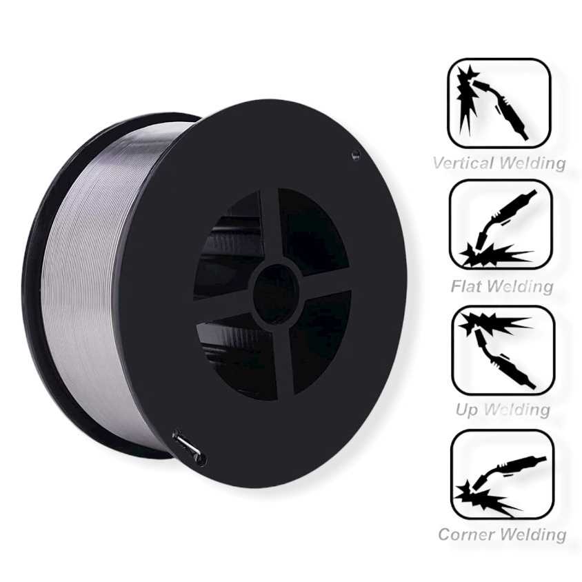 Hitman HA-9010 Porbeles Hegesztőhuzal, 0,45kg, 0,8mm, Védőgáz Nélküli MIG Hegesztéshez - Image 5