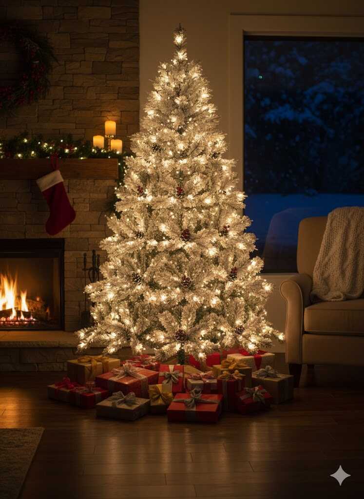 Havas Tündér műfenyő, Karácsonyfa tobozzal, bogyóval, 240 cm - Image 2