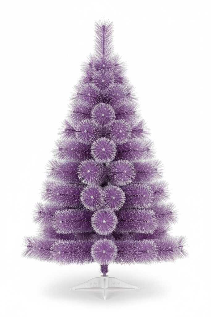 Lila Álom Műfenyő, Karácsonyfa , Hosszú Tűlevelű havas Elegancia - 90 cm - Image 3