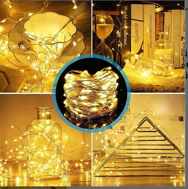 Aigostar elemes Drót Dekorációs Fényfűzér karácsonyfa égősor 5 méter 50 led Melegfehér beltéri - Image 19