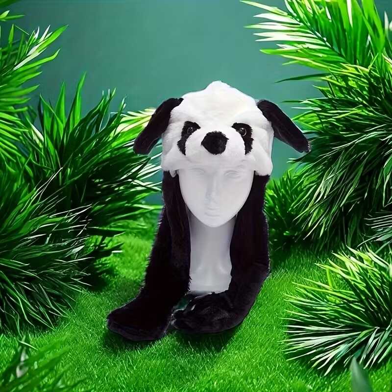 Pandás plüss sapka mozgatható fülekekkel - Image 3