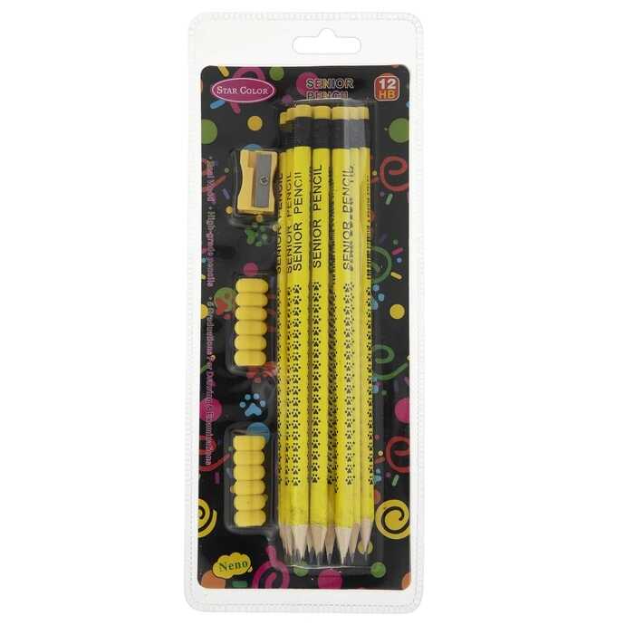 Grafitceruza szett faragóval és ceruzafogóval , 12 db ceruzával - Image 3