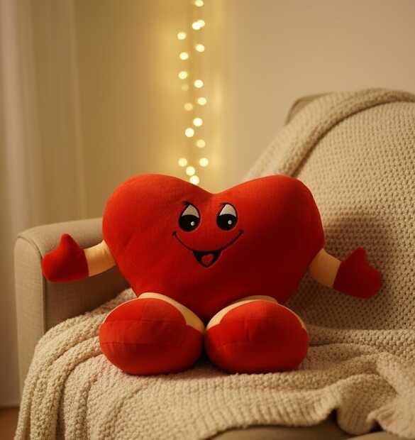 Szerelem plüss párna , szív formájú , 50 cm - Image 3
