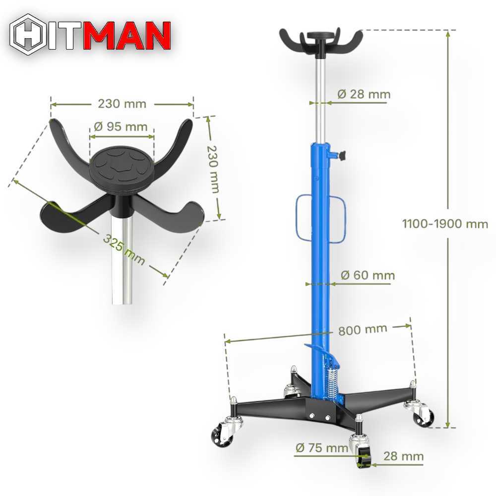 Hitman HA-2016 Hidraulikus Váltóemelő – 0,5 Ton, Lábpedálos - Image 3