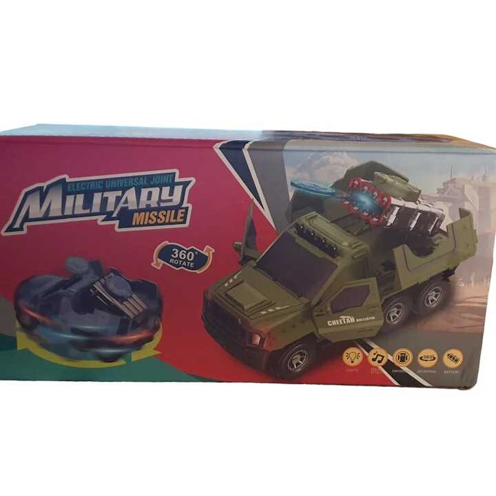 Katonai autó / terepjáró beépített kilövővel , fény és hangeffektusokkal , 25 cm - Image 4