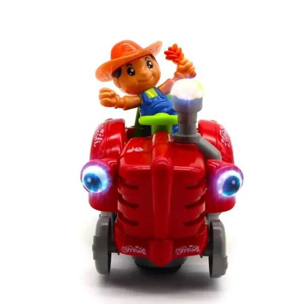Zenélő és világító traktor kis figurával - Image 3