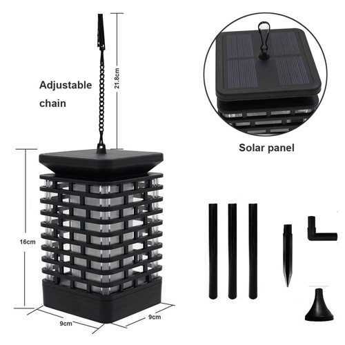 XF-6001 Napelemes láng lámpás, felakasztható és leszúrható kerti dekoráció - Image 3