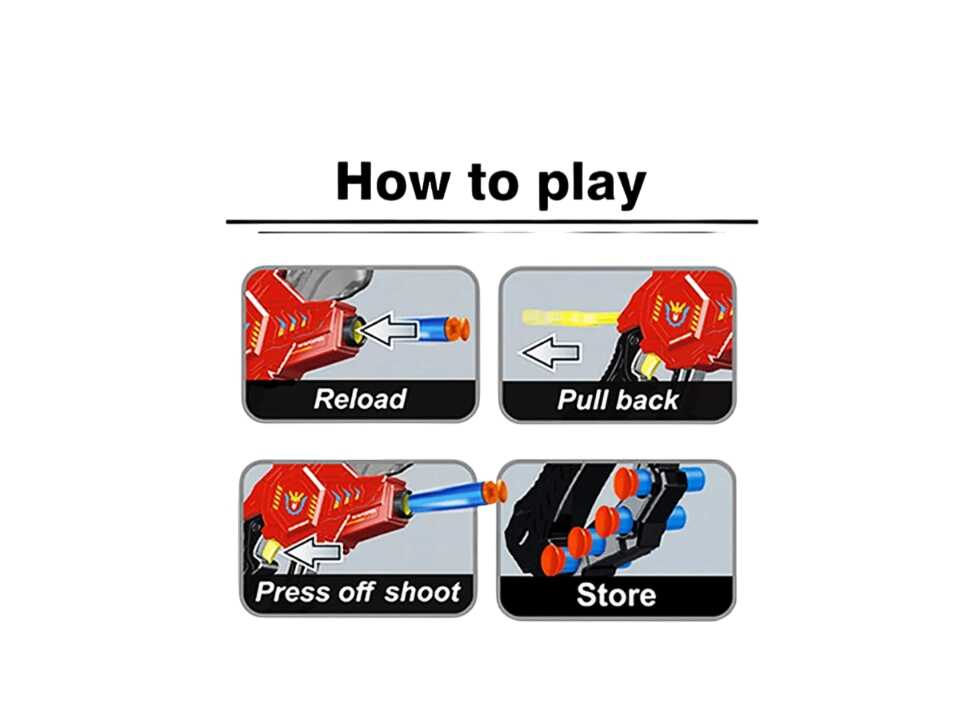 Láncfűrész formájú játékfegyver , 6 db puha tölténnyel - Image 3