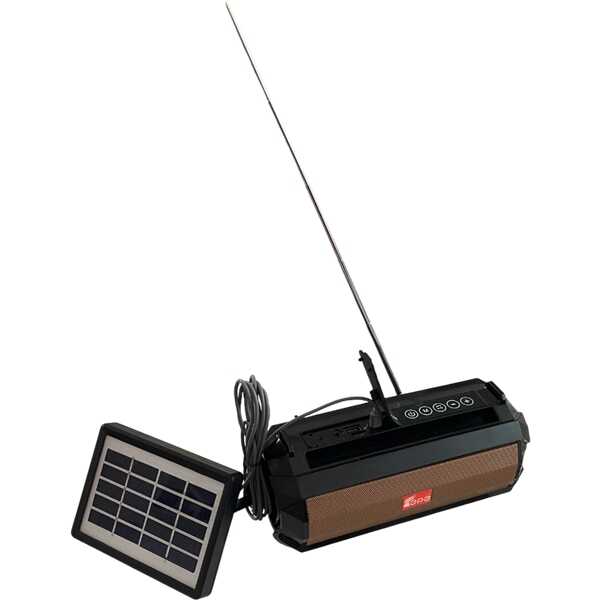 FP-53-S Hordozható Bluetooth hangszóró mélynyomóval és napelem töltéssel - Image 2