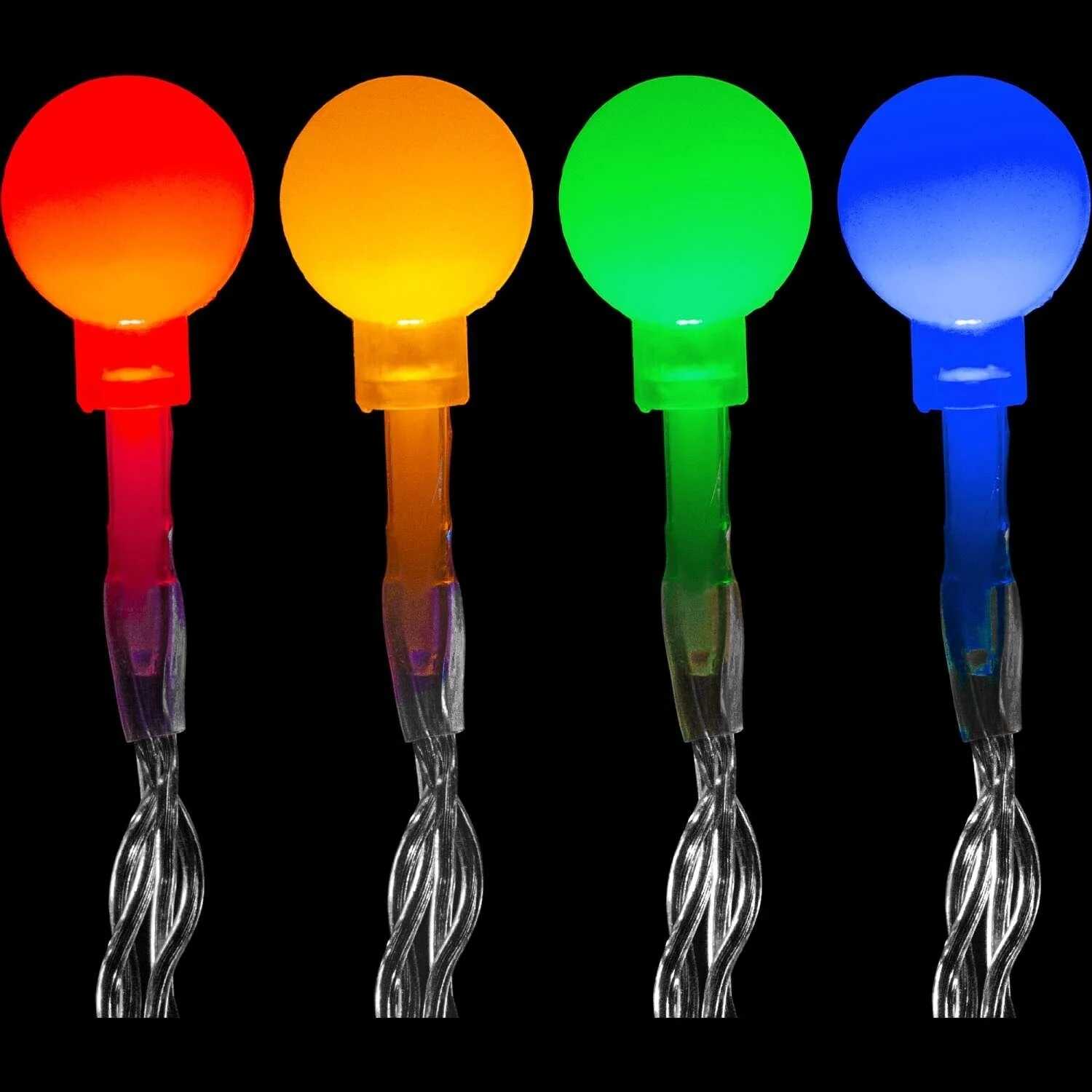 Aigostar Dekoratív LED Fényfüzér, gömb izzó lánc karácsonyi fényfüzér 5 méteres, 50 LED, rgb led , 220V - Image 4