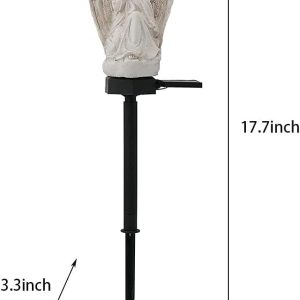 Napelemes Fiú Angyalszobor Leszúró Karóval – Meleg Fényű Kerti Dekoráció