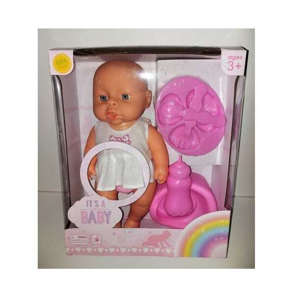 Síró és pisilő játék baba , bilivel és étkészlettel - Image 5