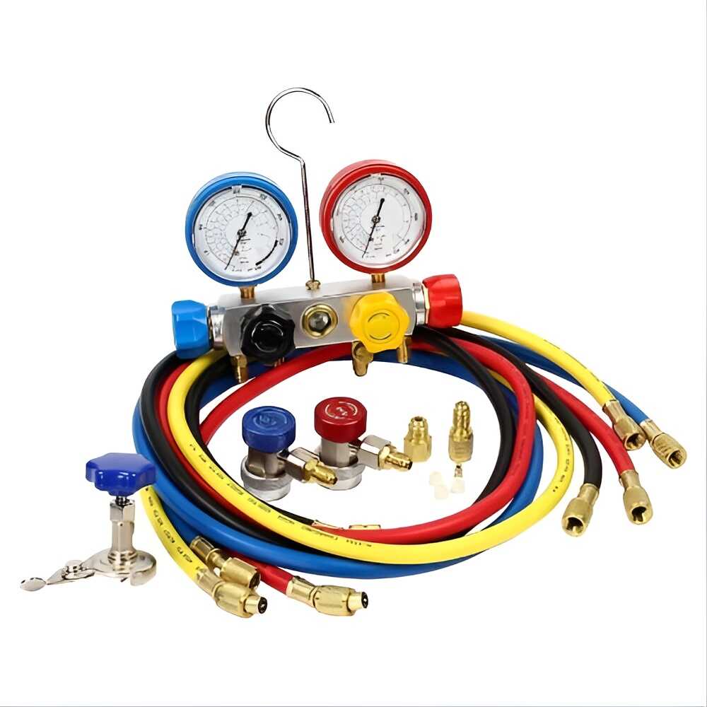 Haina HA-2103 Klímaszerelő Nyomásellenőrző Készlet, 2500 PSI, R410A/R22/R134A Kompatibilis - Image 4