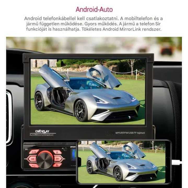 CML-PLAY CML-7130CM Autós Multimédia Fejegység, 7" Érintőképernyő, Bluetooth, 1080P - Image 4