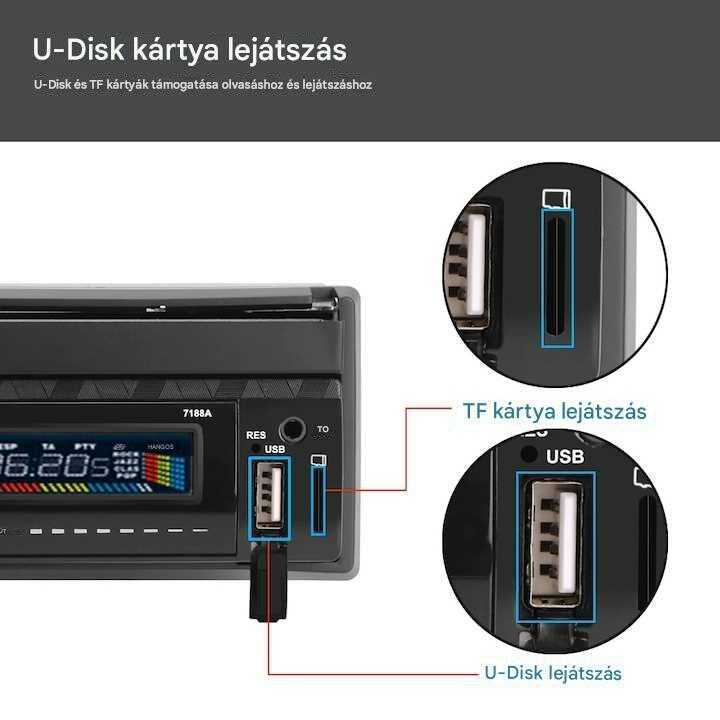 TASBEL MODEL-6 Autós Multimédia Fejegység, WiFi, GPS, 1024x600 Érintőképernyő - Image 4