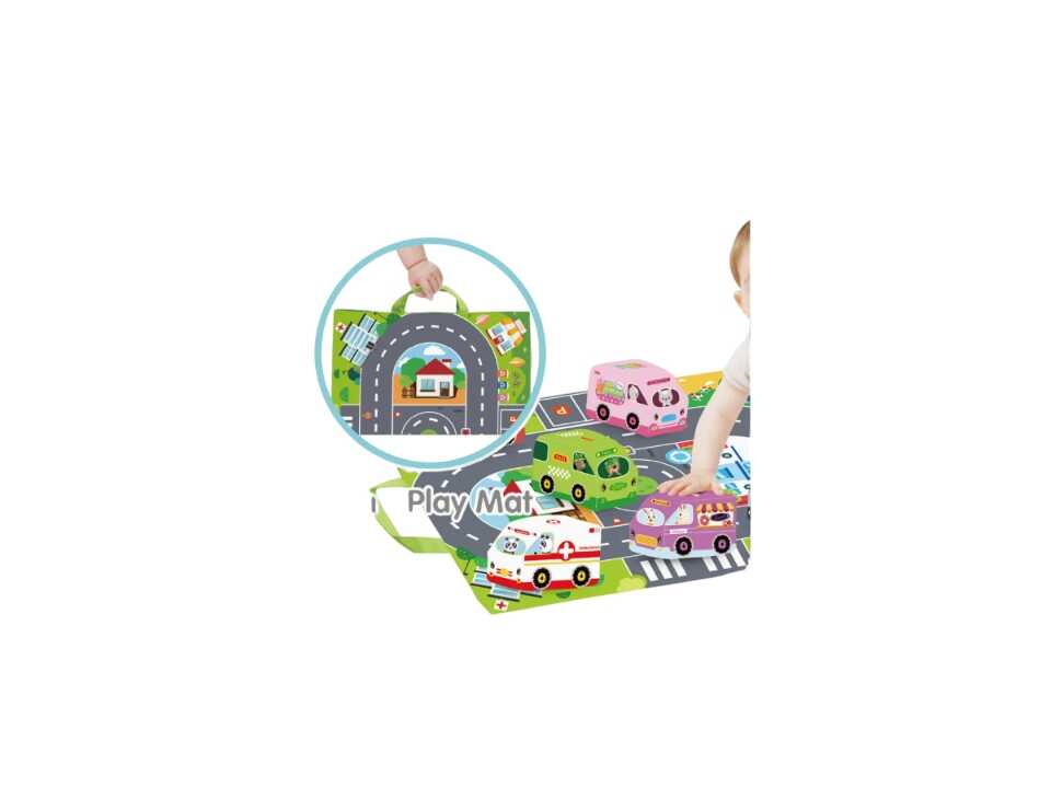 Puha plüss játékautók , táskává alakítható játszószönyeggel - Image 4