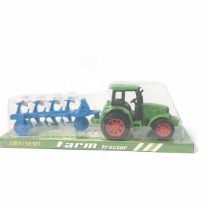 Mezőgazdasági játék traktor munkagéppel , 30 cm