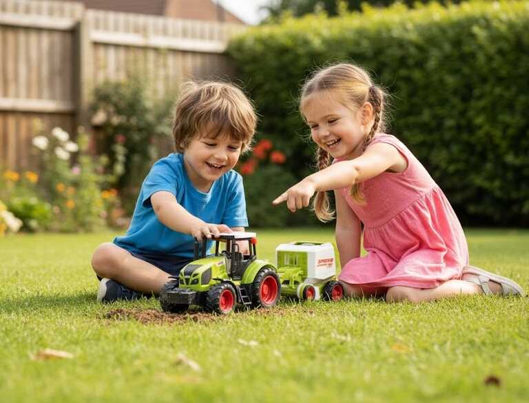 Játék traktor permetező utánfutóval , 30 cm - Image 4