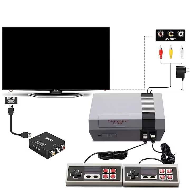 Retro nintendo/tv játék , 2 db játék konzolal, 500 féle játékkal - Image 4