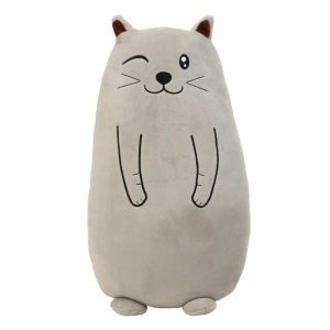 Szürke kacsintós cica plüss , 70 cm