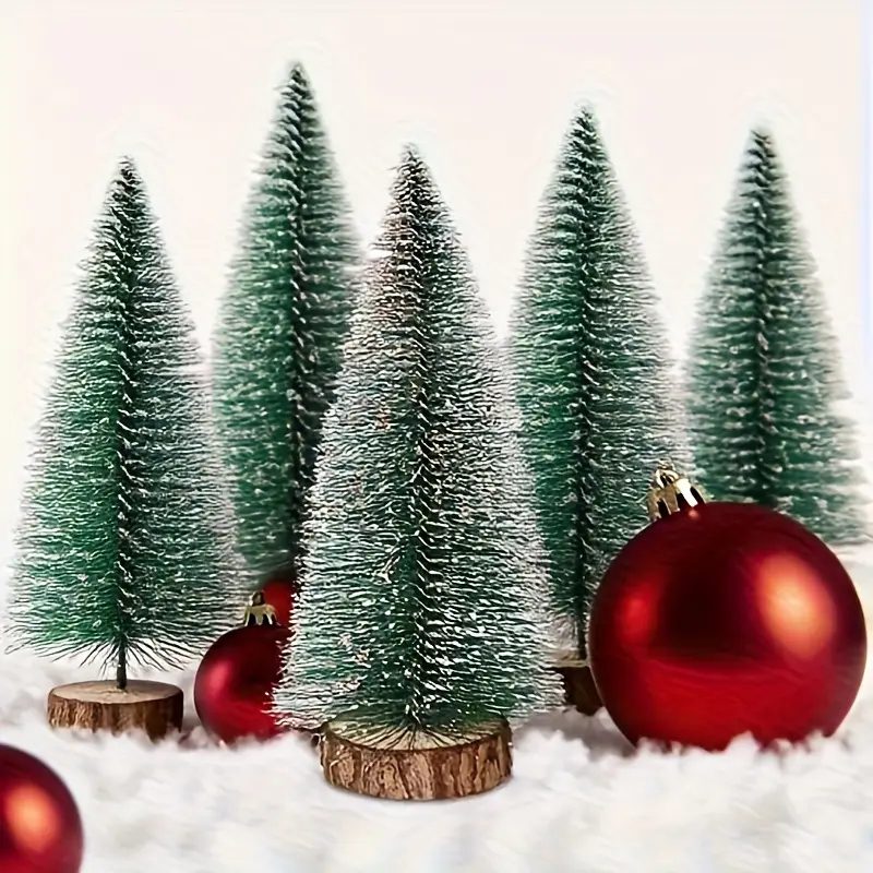 Hópihe mini Karácsonyfa Diszfenyő Asztalikarácsonyfa zöld havas Fa talpal 20 cm - Image 13