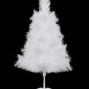 Hófehér karácsonyfa, Műfenyő prémium hosszú tövissel tűlevelű talpal 60 Cm