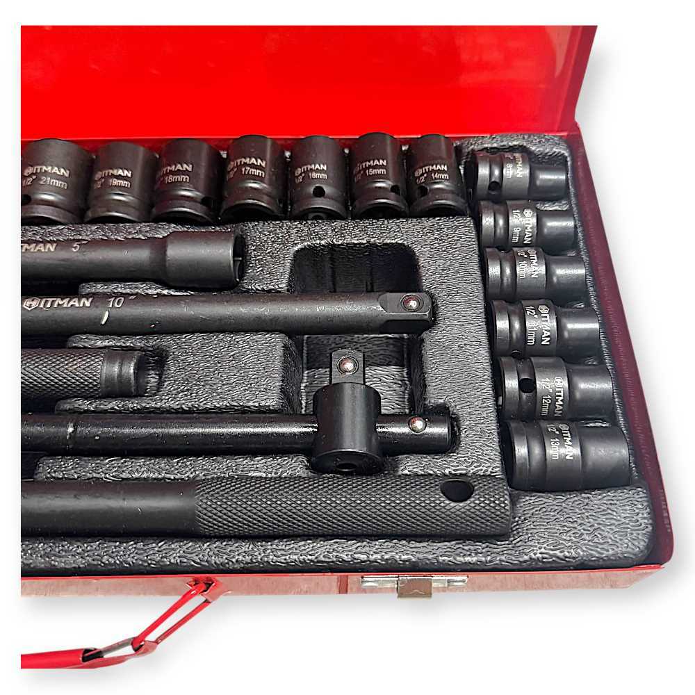 Hitman HA-6818 Erősített 12″ 12-pont Dugókulcs Készlet – 26 Részes Fém Kofferben - Image 5