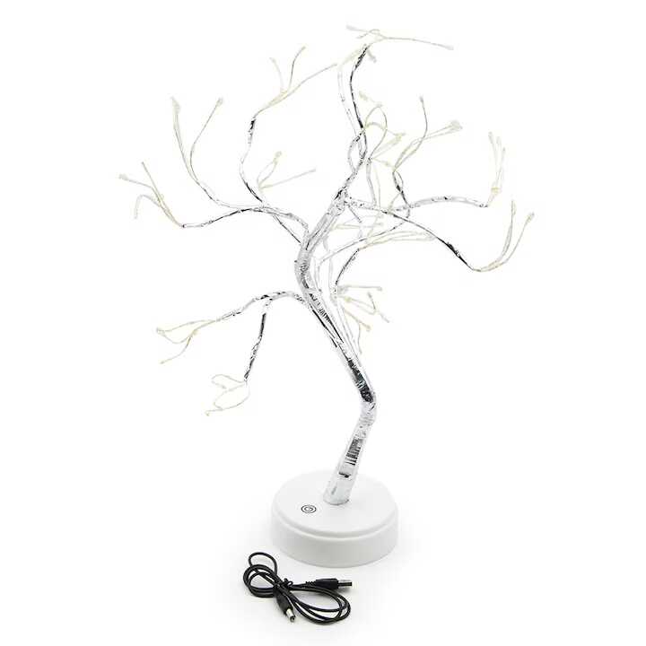 Asztali LED Bonsai (50 cm), Melegfehér, Elemes és Hálózati, Érintőkapcsolós - Image 6
