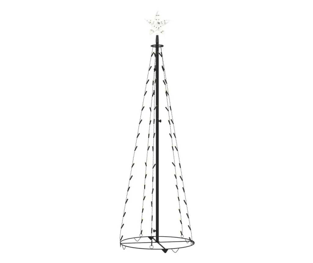 LED Karácsonyfa Forma Fényfüzér (1.65 m, 204 LED), Melegfehér, 8 Programos - Image 5