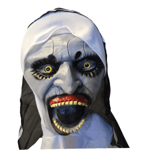 Halloweeni rémisztő apáca gumi maszk