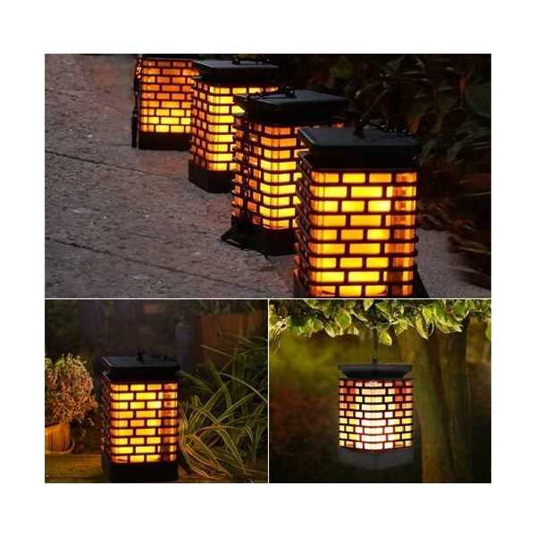 XF-6001 Napelemes láng lámpás, felakasztható és leszúrható kerti dekoráció - Image 5