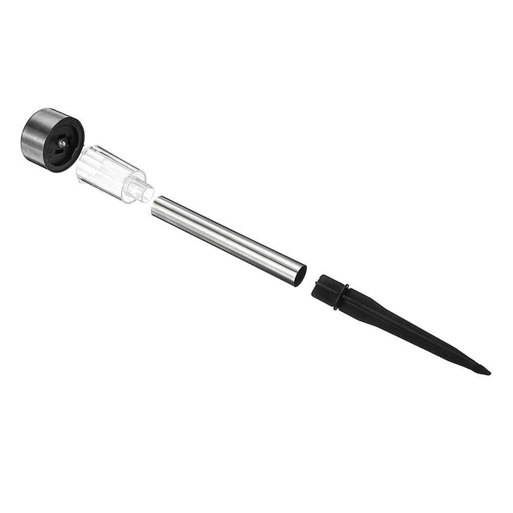 Földbe Szúrható Napelemes Kerti Lámpa, Ezüst, 37cm - Image 5